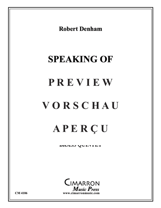 Produktgalerie: Seite 2 von 21 Speaking of Beginnings... , , (Blechbläser Quintett)