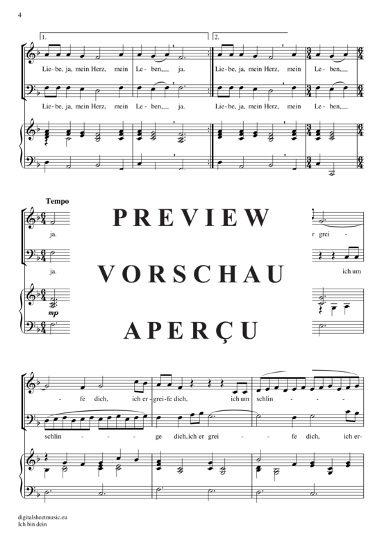 Product gallery: Page 5 of 6 Ich bin dein , , (Wedding duet - alto & bass)