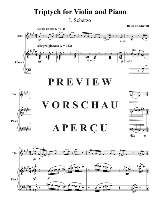 Product gallery: Page 4 of 21 Triptych for Violin and Piano , , (violin and piano)