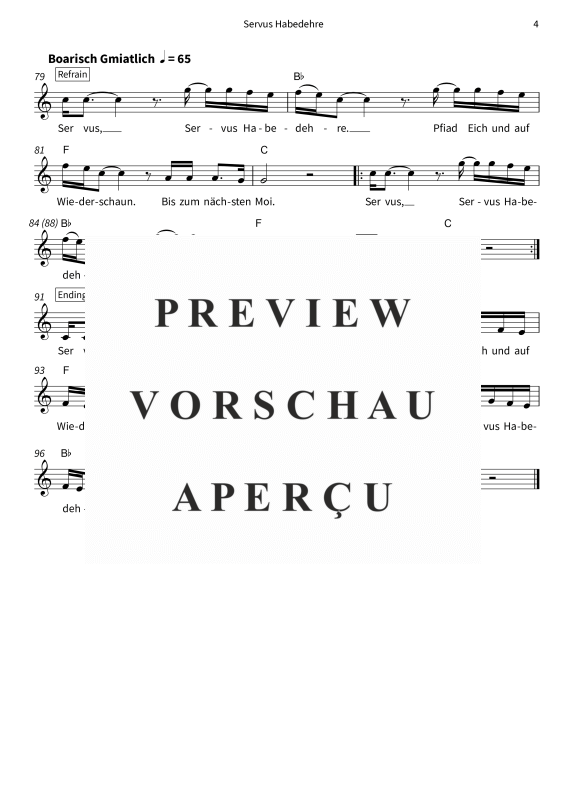gallery: Servus Habedehre, DeSchoWieda, (Leadsheet)