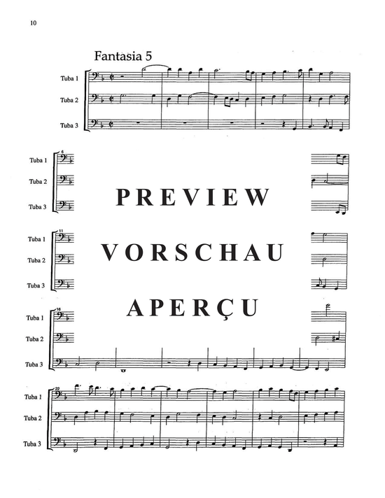 Produktgalerie: Seite 14 von 21 Fantasie a tre voci (fantasie for three instruments) , , Tubatrio