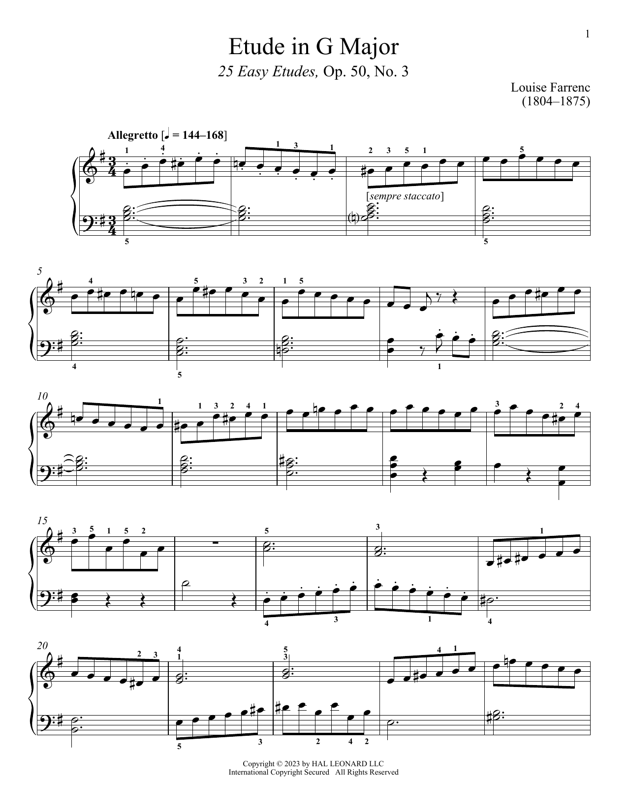 Product picture to: Etude in G Major