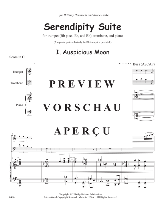 Product gallery: Page 4 of 21 Serendipity Suite , , (trumpet, trombone and piano)