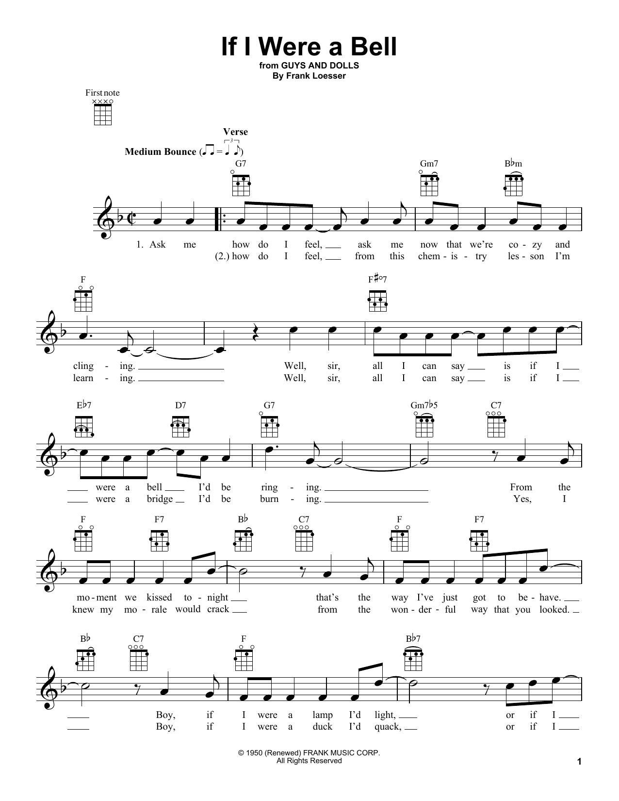 Product gallery: Page 1 of 1 If I Were A Bell, Frank Loesser