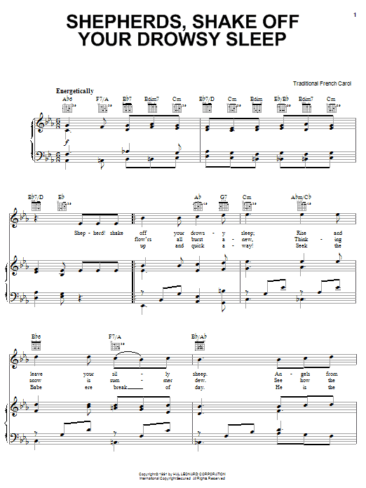 Product gallery: Page 1 of 1 Shepherd! Shake Off Your Drowsy Sleep, Traditional French Carol