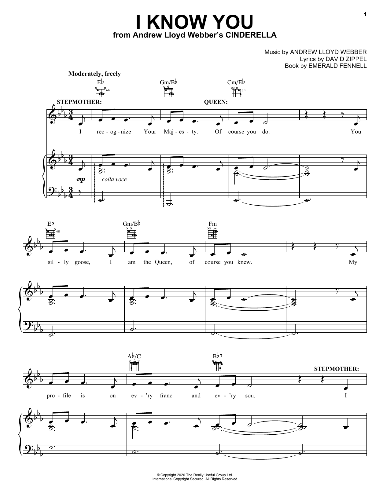 Product picture to: I Know You (from Andrew Lloyd Webber's Cinderella)