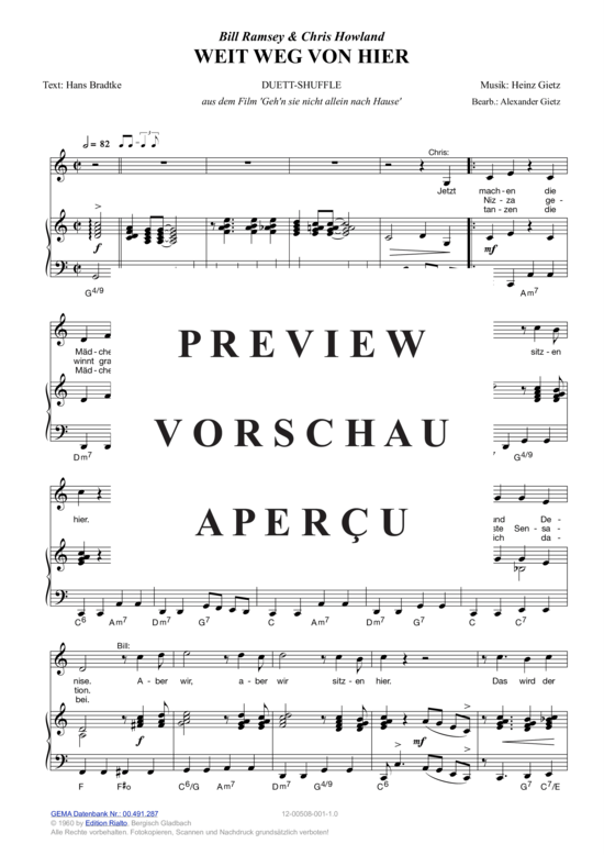 Produktgalerie: Seite 3 von 3 Weit weg von hier , Ramsey, Bill/Howland, Chris, Klavier und Gesang