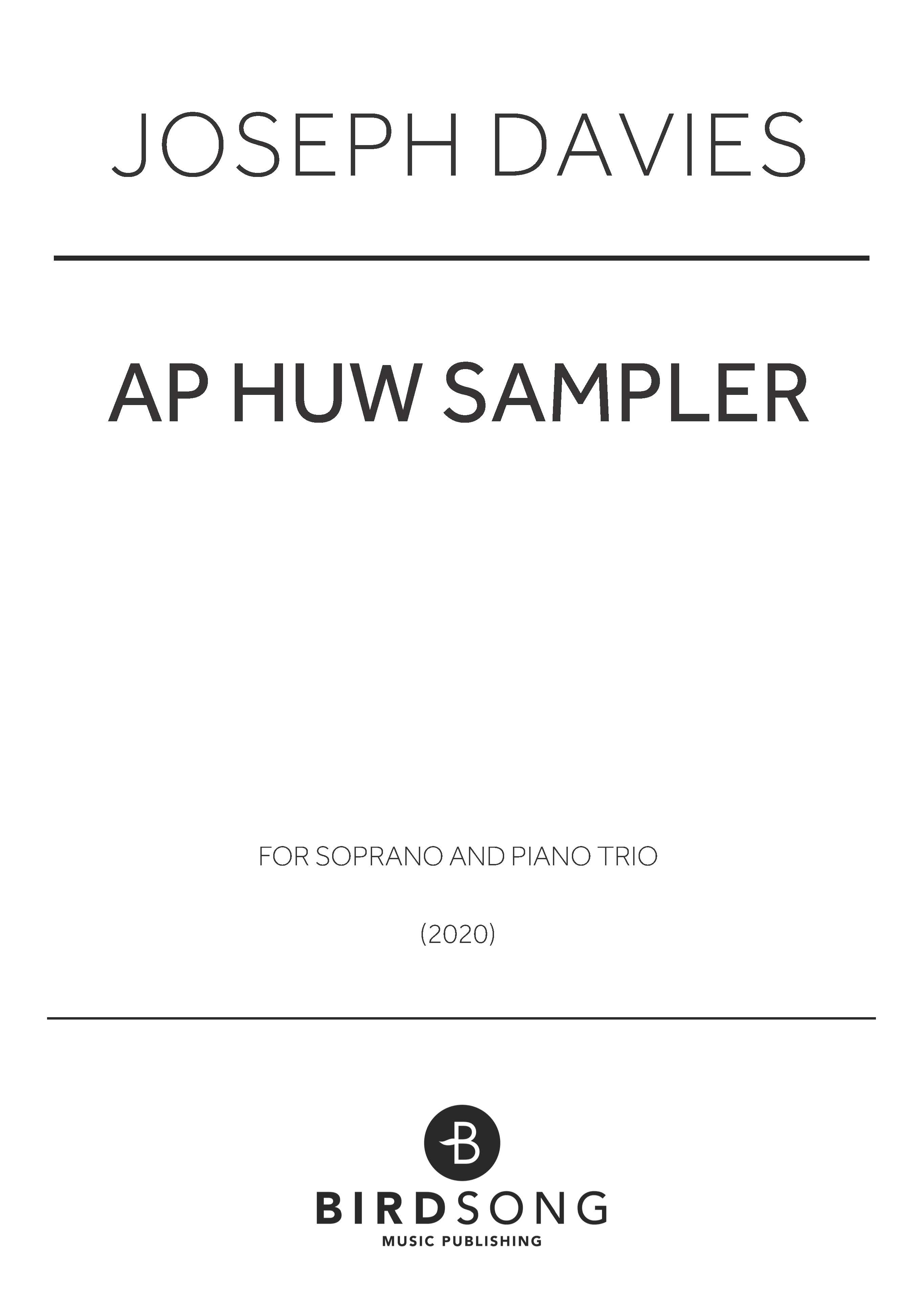 cover: ap Huw Sampler, Joseph Davies