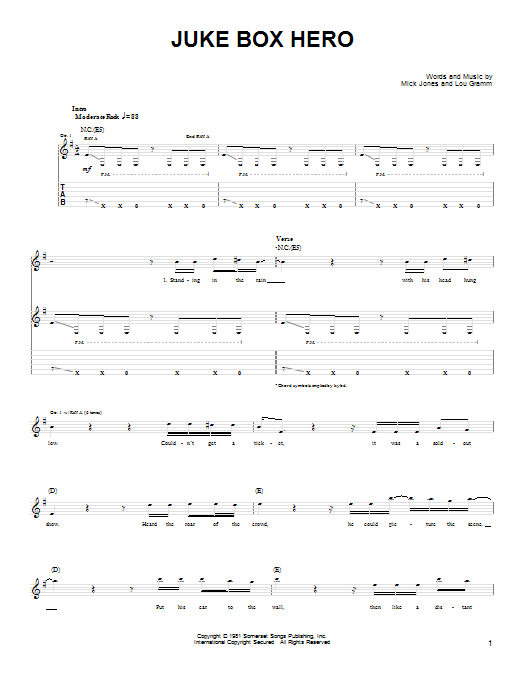 Product picture to:  Juke Box Hero - Foreigner
