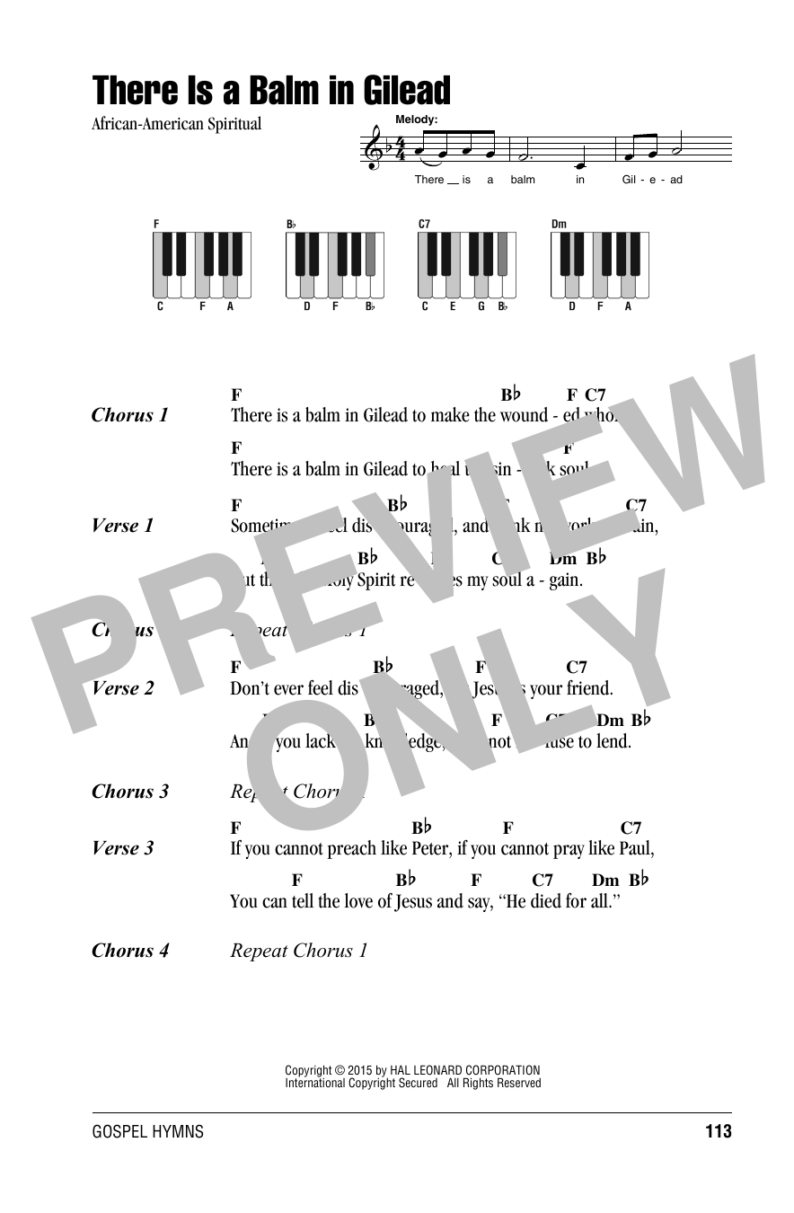 Produktgalerie: Seite 1 von 1 There Is A Balm In Gilead, African-American Spiritual, Klavier