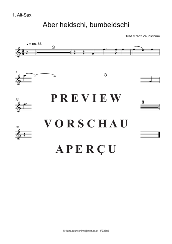 Product gallery: Page 4 of 7 Aber heidschi bum beidschi , , (Saxophone Quartet AAAT)