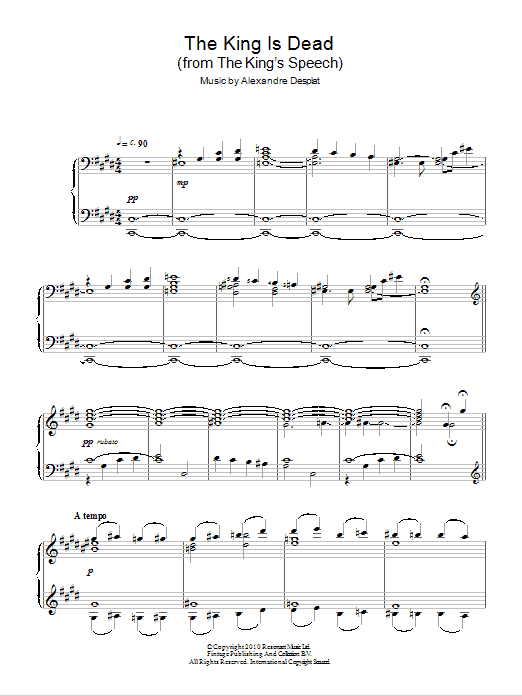 Product gallery: Page 1 of 1 The King Is Dead, Alexandre Desplat