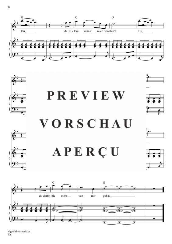 Produktgalerie: Seite 9 von 9 Du, Maffay, Peter, Klavier Begleitung + Gesang
