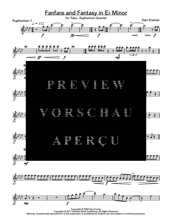 Product gallery: Page 11 of 11 Fanfare and Fantasy in Eb Minor, , (Tuba Quartett EETT)