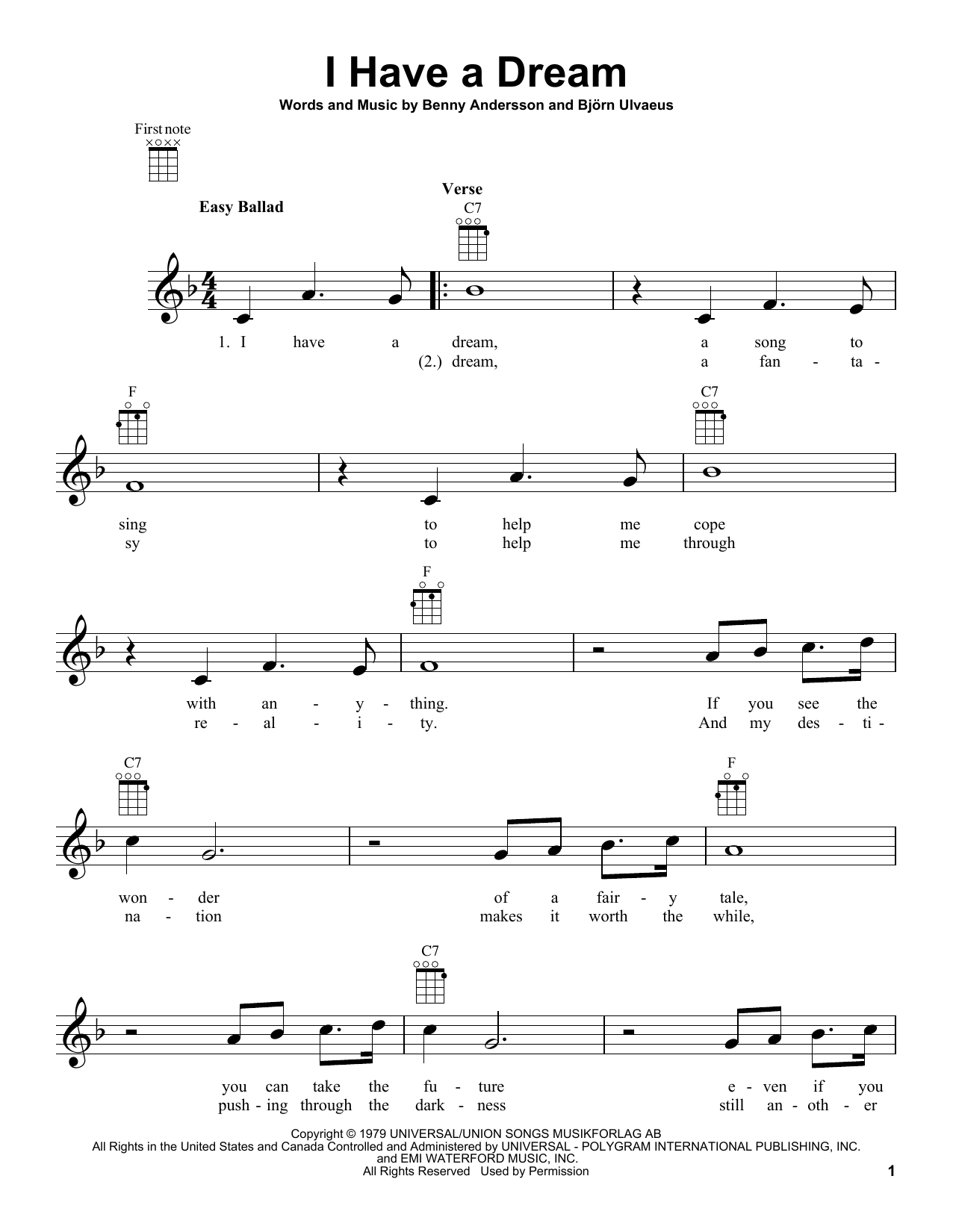 Product gallery: Page 1 of 1 I Have A Dream, ABBA