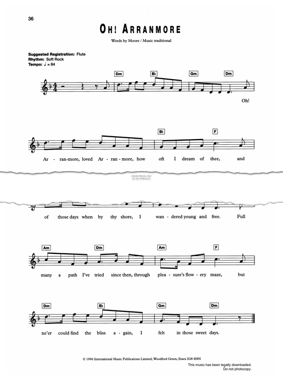 Produktgalerie: Seite 1 von 1 Oh Arranmore, Irish Traditional, Gesang, Gitarre, Keyboard