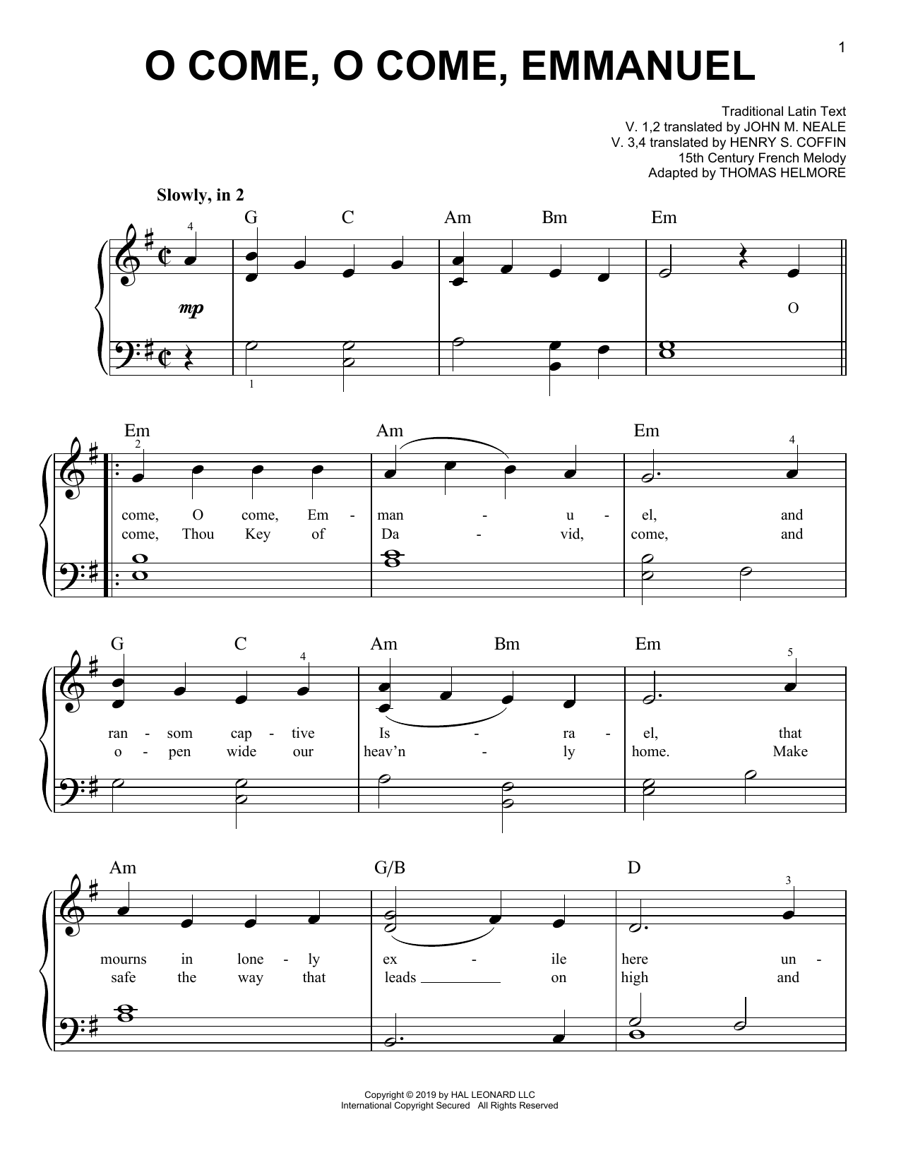 Product gallery: Page 1 of 1 O Come, O Come, Emmanuel, 15th Century French Melody