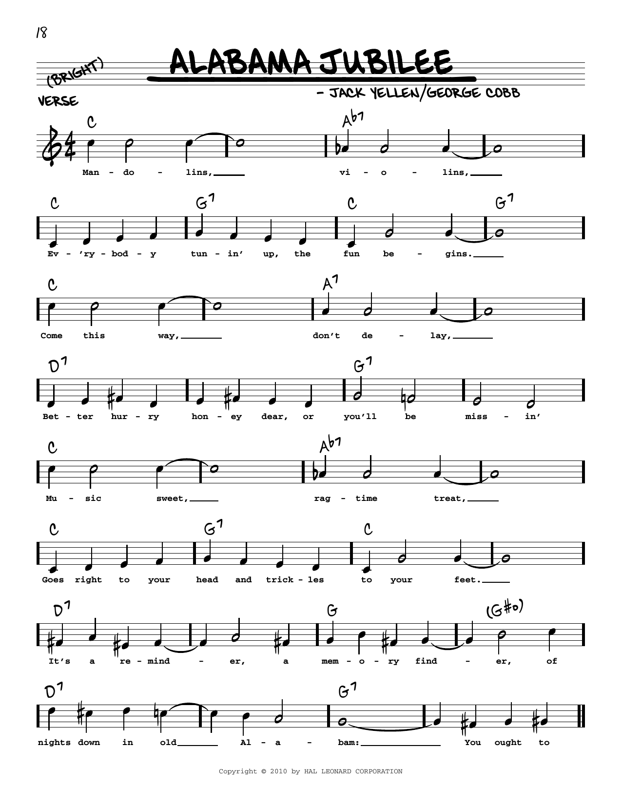 Produktbild zu: Alabama Jubilee (arr. Robert Rawlins)