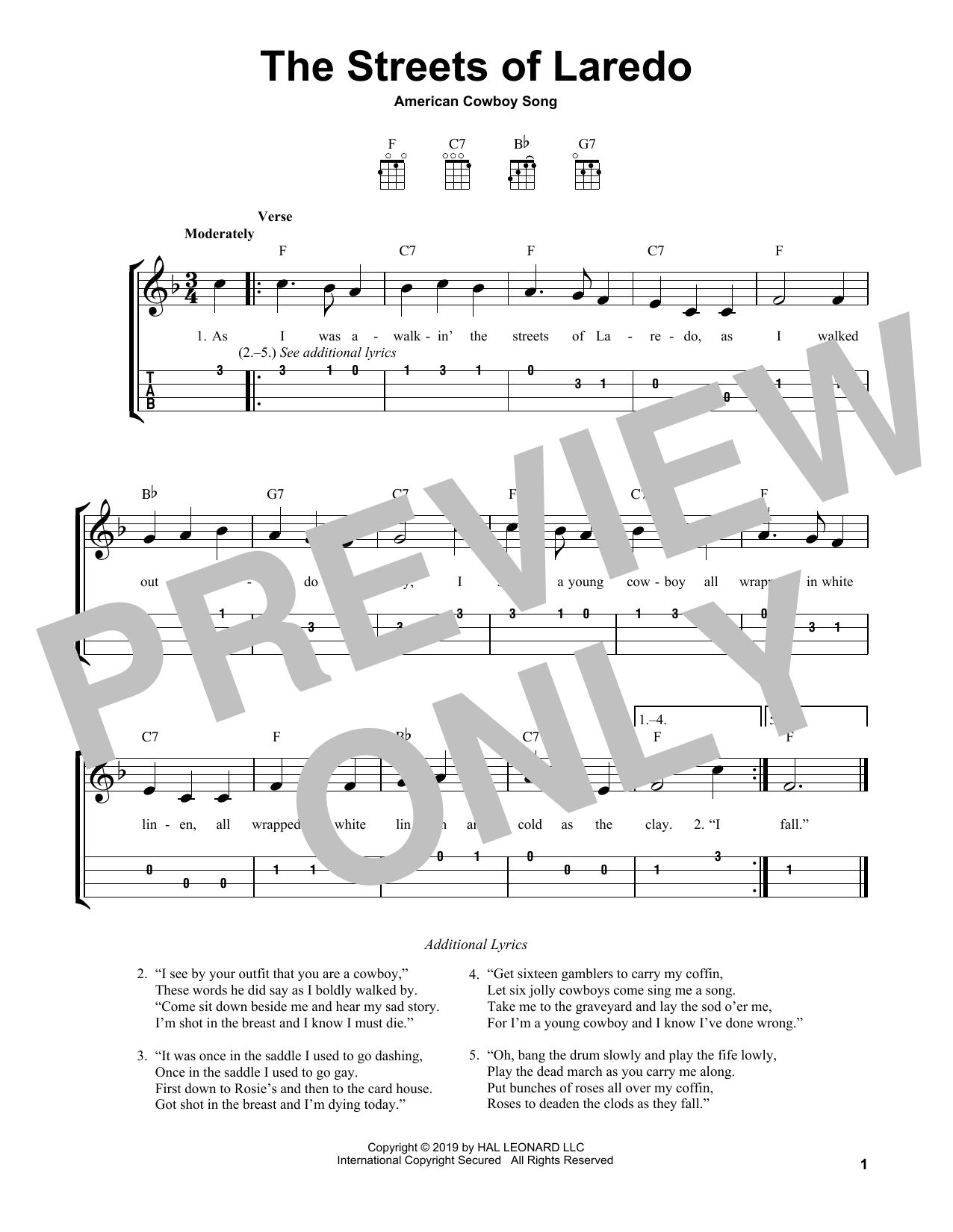 Product gallery: Page 1 of 1 The Streets Of Laredo, American Cowboy Song