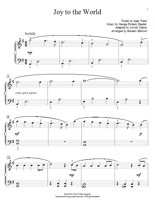 Product gallery: Page 1 of 1 Joy To The World, Isaac Watts