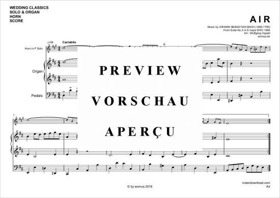 Produktgalerie: Seite 2 von 5 Air , , (Horn in F + Orgel)