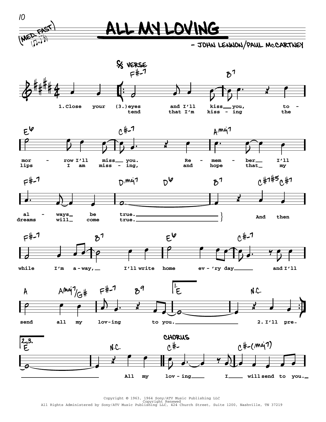 Produktbild zu: All My Loving [Jazz version]