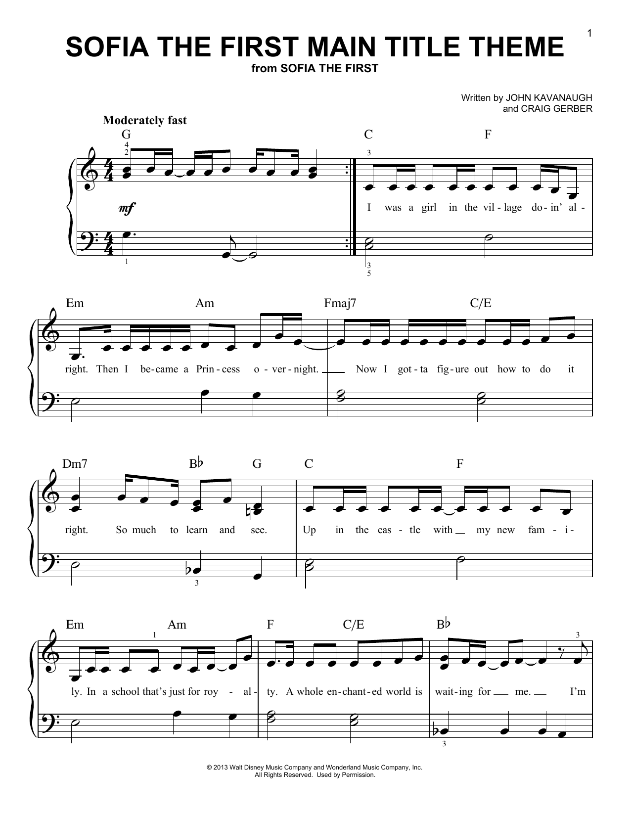 Product picture to: Sofia The First Main Title Theme