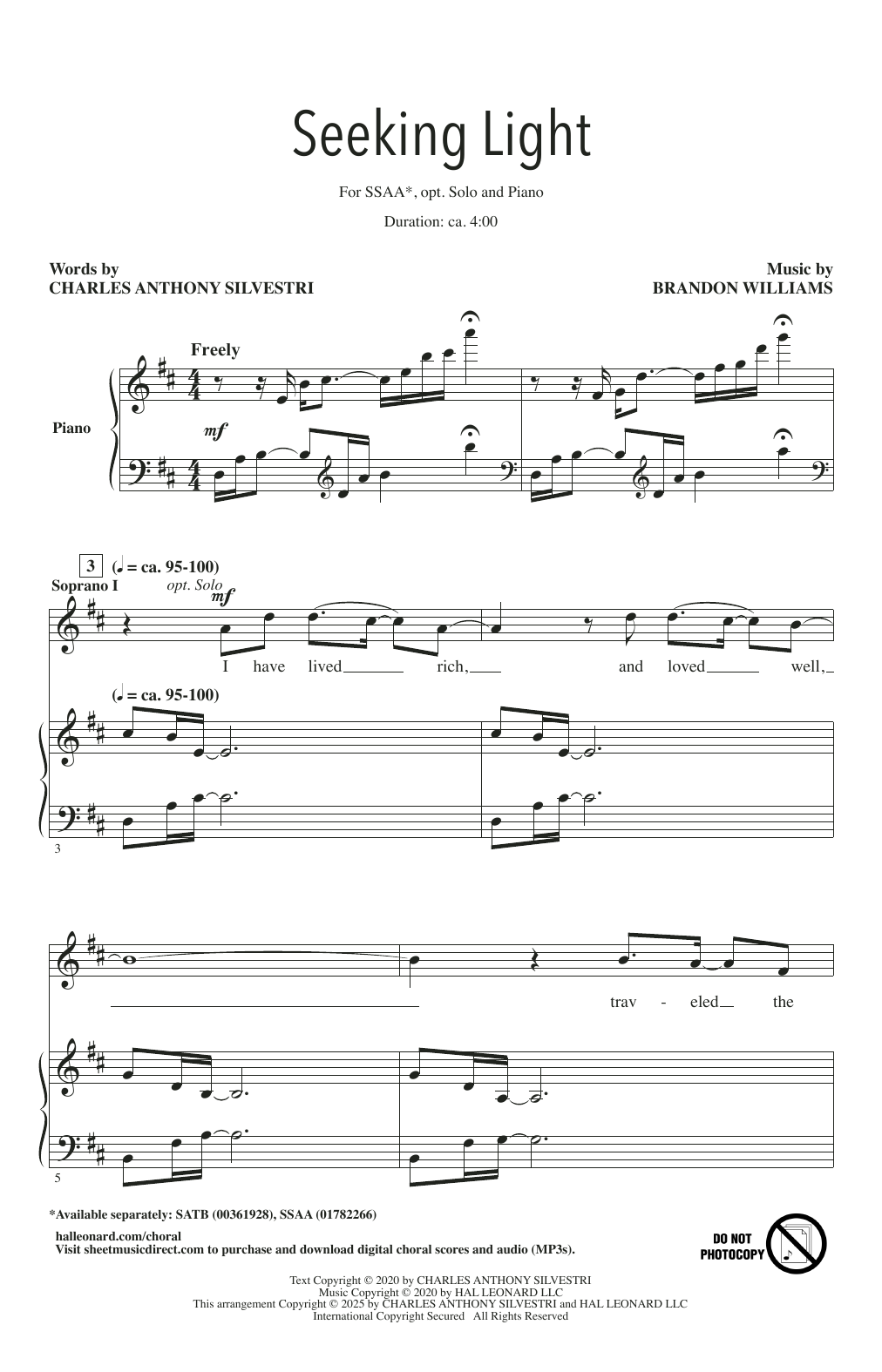 Produktgalerie: Seite 1 von 1 Seeking Light, Brandon Williams, Chor
