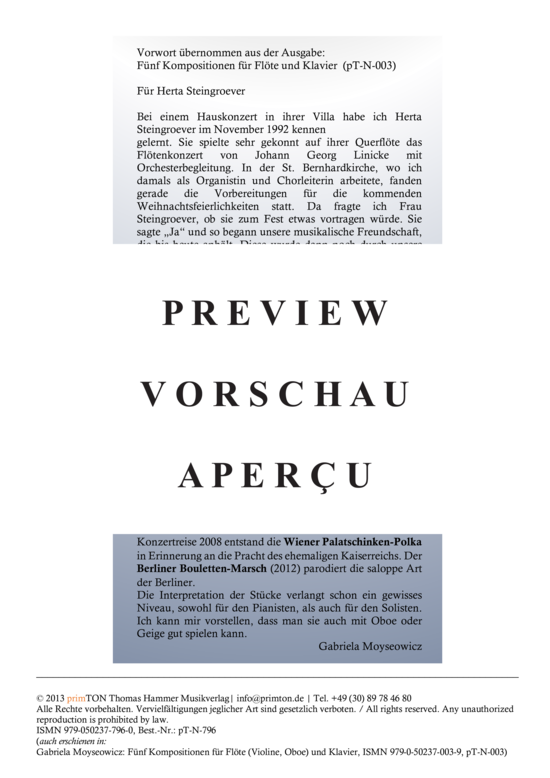 Product gallery: Page 3 of 12 Wiener Palatschinken-Polka für Flöte und Klavier , , (flute/violin/oboe + piano)