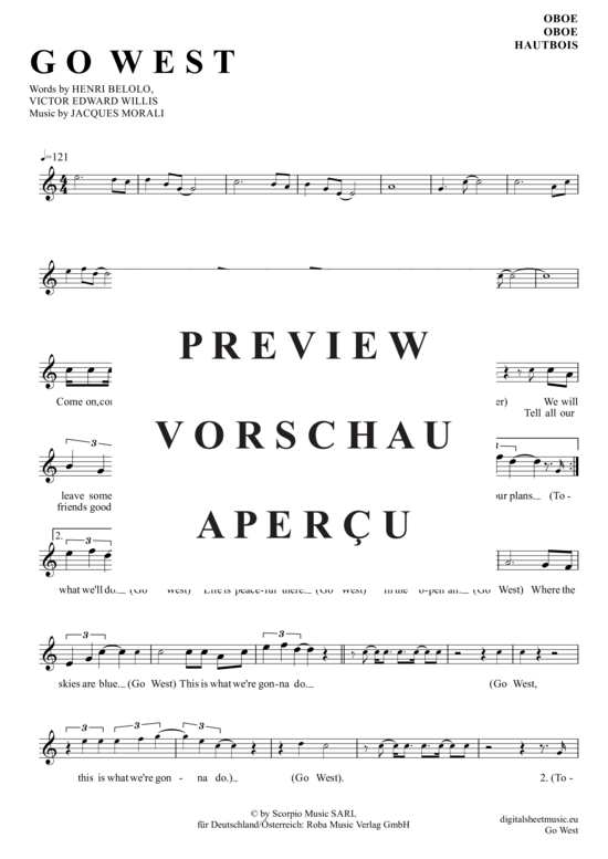 Produktgalerie: Seite 2 von 4 Go West , Pet Shop Boys, (Oboe)