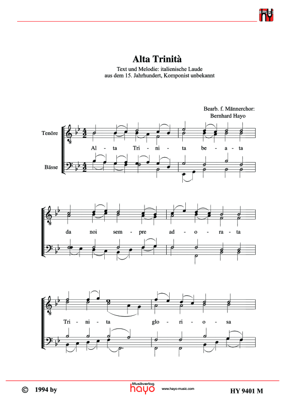 Product gallery: Page 1 of 4 Alta Trinita, , (male choir)