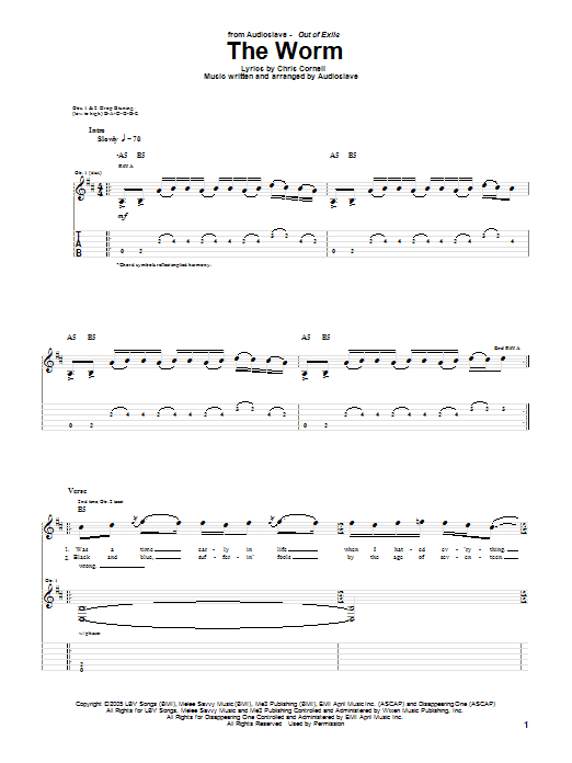 Produktgalerie: Seite 1 von 1 The Worm, Audioslave, Gitarre