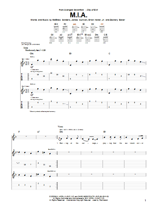 Produktgalerie: Seite 1 von 1 M.I.A., Avenged Sevenfold, Gitarre