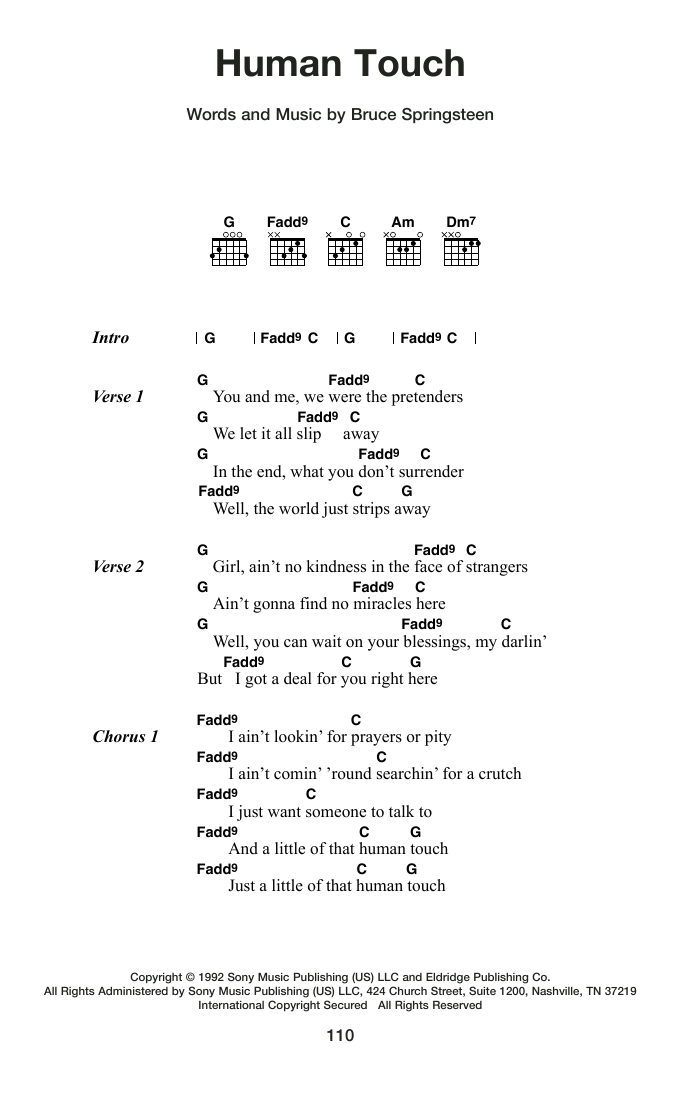 Produktgalerie: Seite 1 von 1 Human Touch, Bruce Springsteen, Gitarre