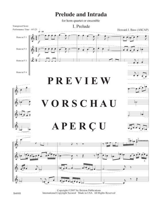Produktgalerie: Seite 4 von 21 Prelude and Intrada , , (4 Hörner oder Ensemble)