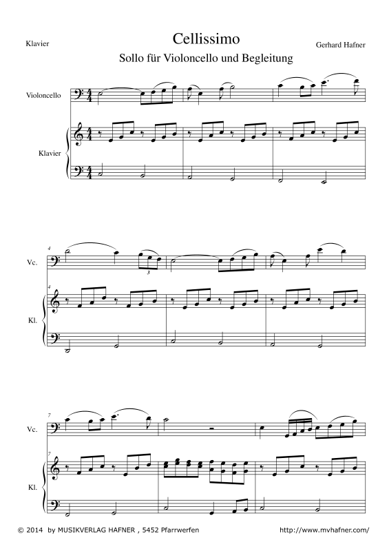 Product gallery: Page 1 of 8 Cellissimo, , (violoncello and piano)