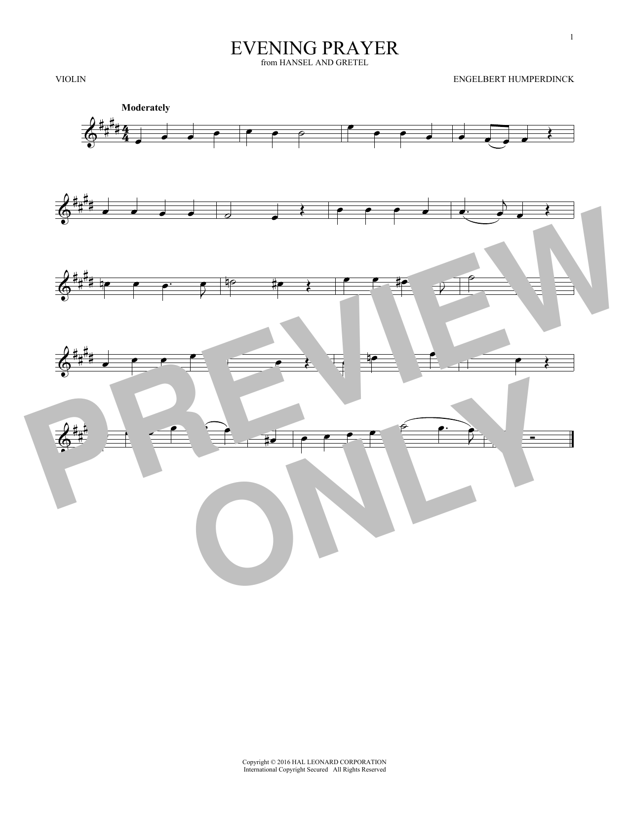 Product gallery: Page 1 of 1 Evening Prayer, Engelbert Humperdinck