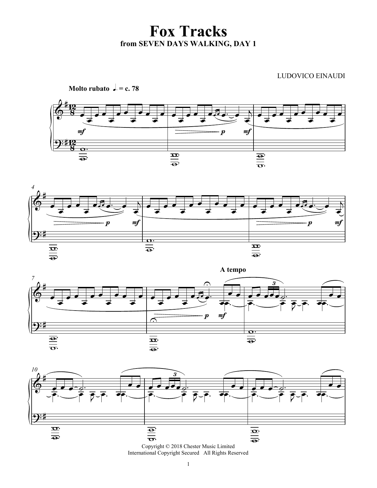 Produktbild zu: Fox Tracks (from Seven Days Walking: Day 1)