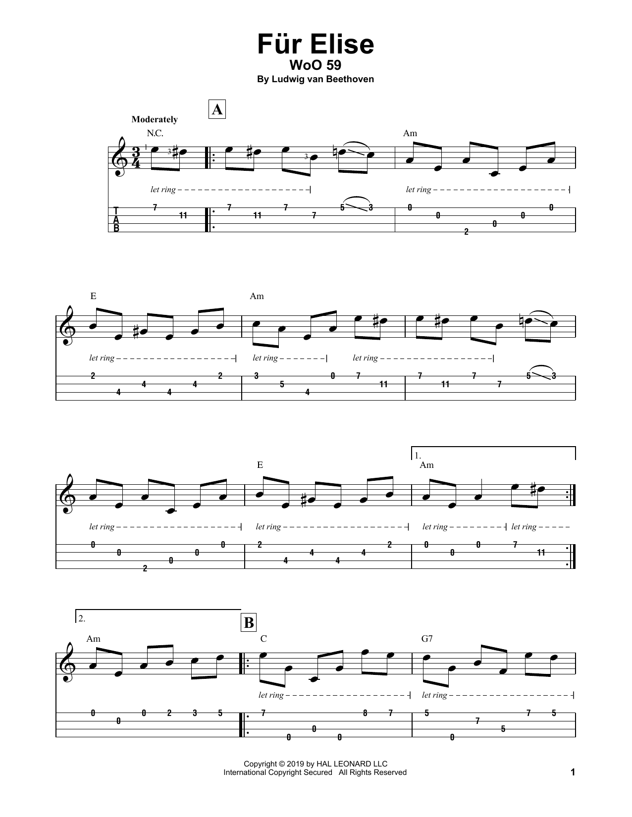 Product picture to:  Fur Elise, WoO 59 - Ludwig Van Beethoven