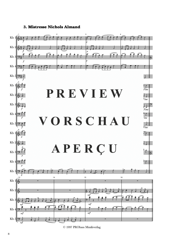 gallery: Lachrimae, , Double Bass Quintet - 9 Movements