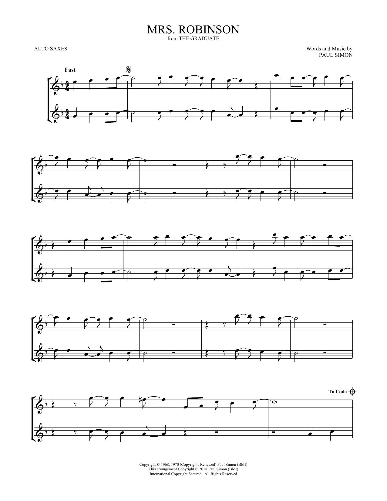 Product gallery: Page 1 of 1 Mrs. Robinson, Simon & Garfunkel