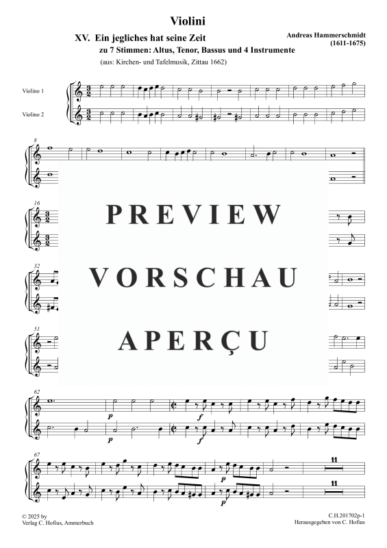 gallery: Ein jegliches hat seine Zeit (Stimmen), , Gemischtes Ensemble ATB, 4 Streicher und BC