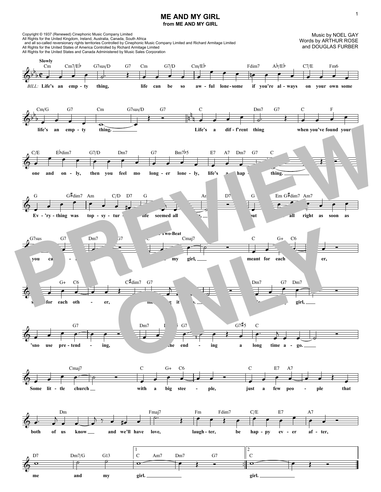 Produktgalerie: Seite 1 von 1 Me And My Girl, Douglas Furber, Melodieinstrument