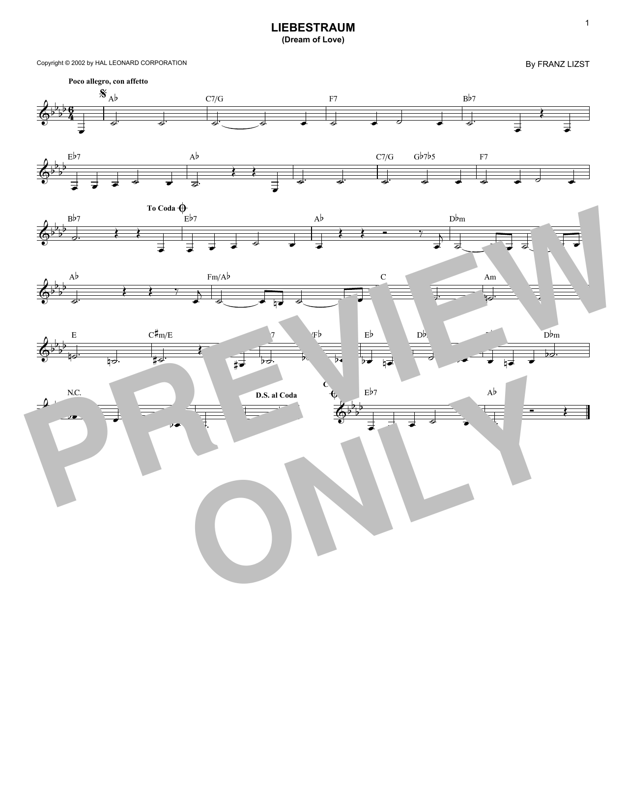 Produktbild zu: Liebestraum No. 3 (Dream Of Love)