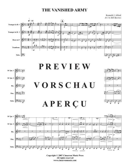 Produktgalerie: Seite 2 von 15 The Vanished Army , , (Blechbläserquintett)