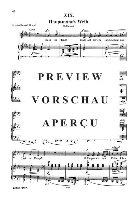 Product gallery: Page 2 of 3 Hauptmann's Weib, Op.25 No.19, , Low Voice and Piano
