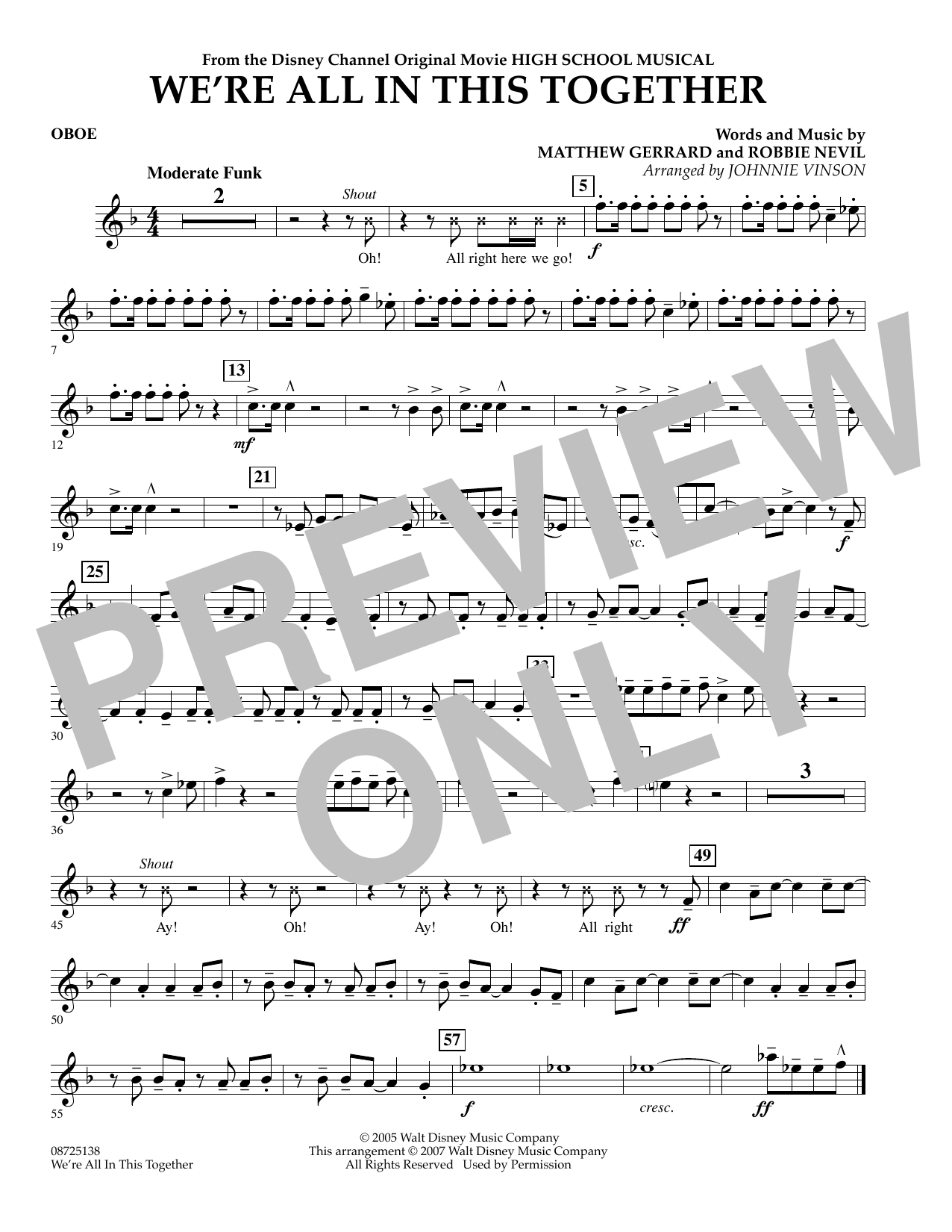 Produktbild zu: We're All In This Together (from High School Musical) - Oboe