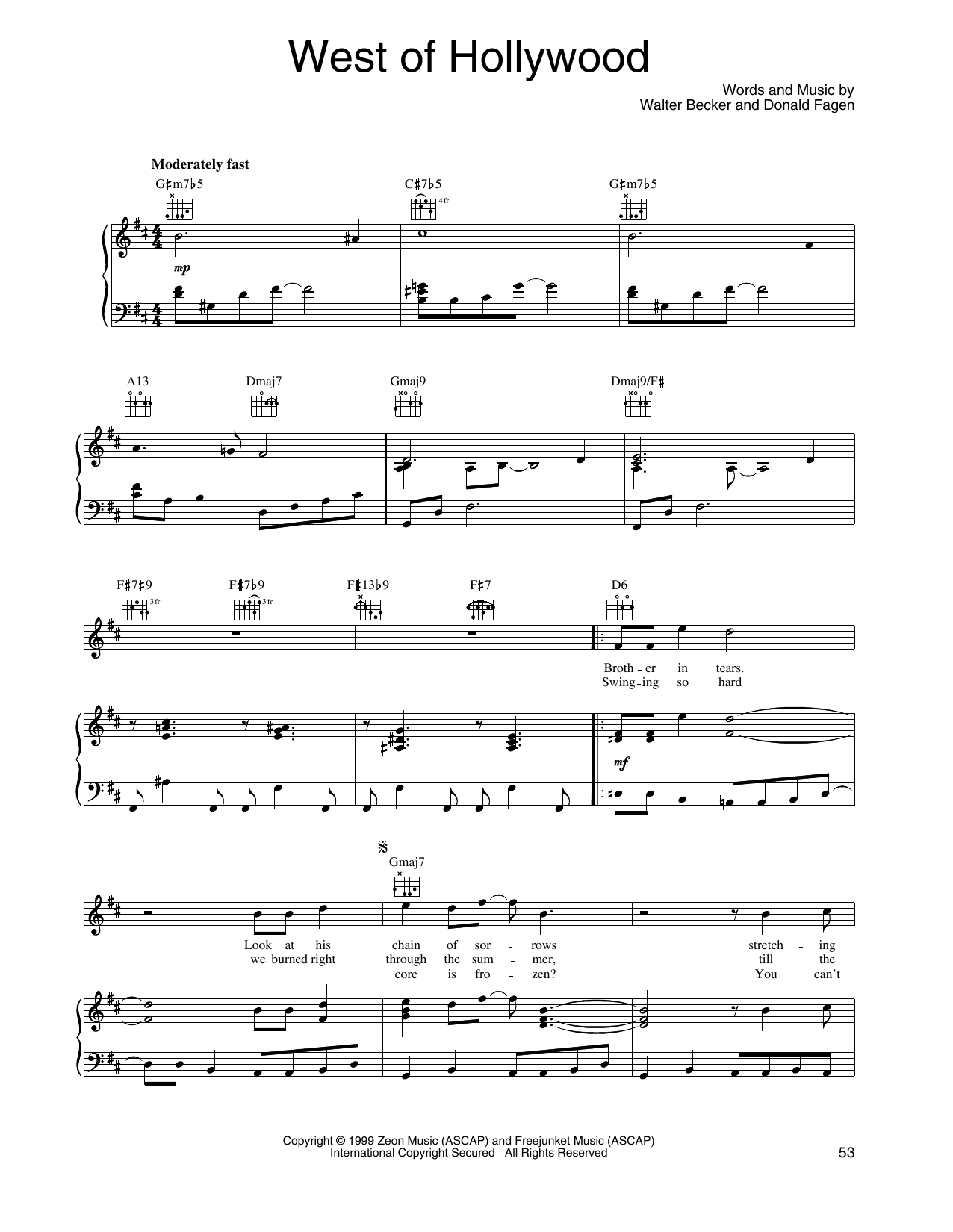 Produktgalerie: Seite 1 von 1 West Of Hollywood, Steely Dan, Gesang, Gitarre, Klavier