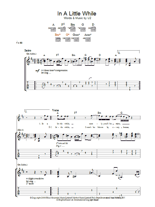 Produktgalerie: Seite 1 von 1 In A Little While, U2, Gitarre