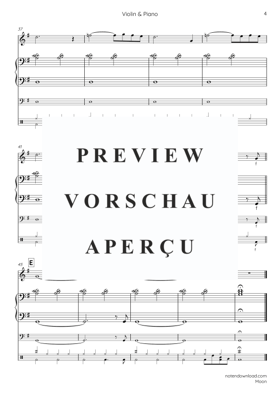 Produktgalerie: Seite 9 von 11 Moon, , Violine und Klavier - E-Bass und Drum Set optional